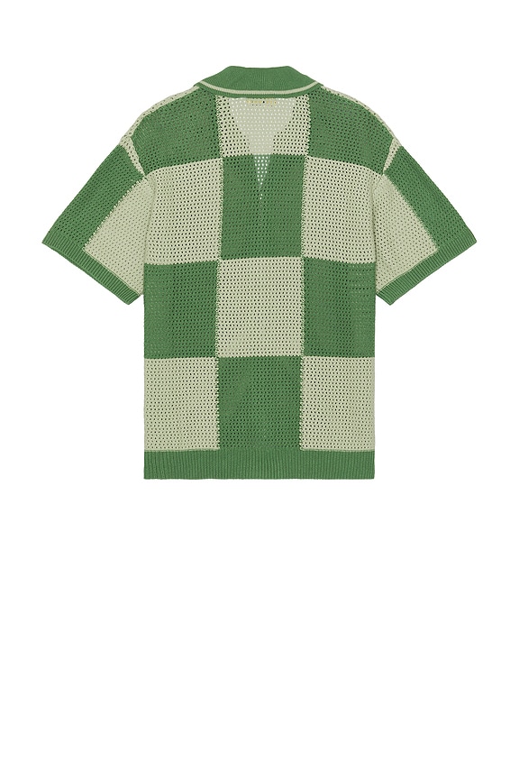 view 2 of 5 Checker Crochet Shirt in Sage