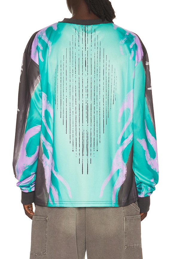 view 2 of 4 MX Flame Jersey in Teal & Purple