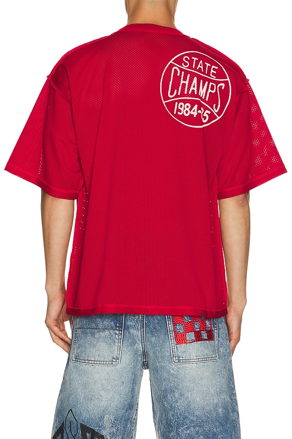 view 2 of 4 State Champs Practice Jersey in Red & White