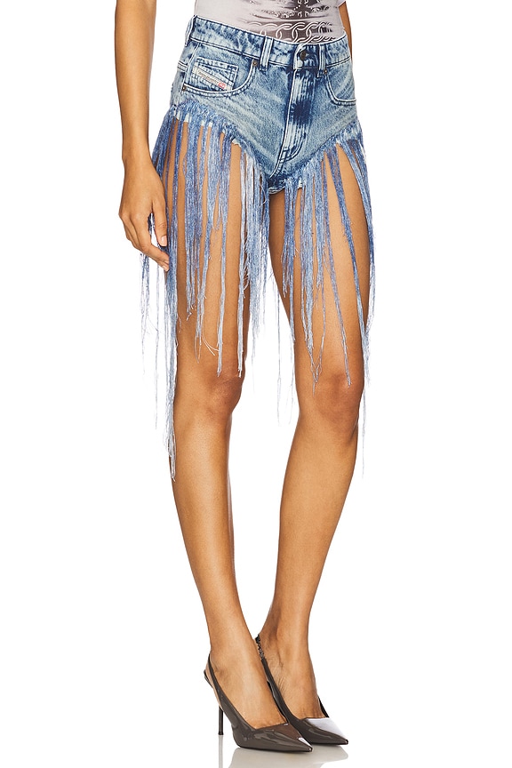 view 2 of 6 SHORT EN JEAN RUNWAY in Light Wash Denim