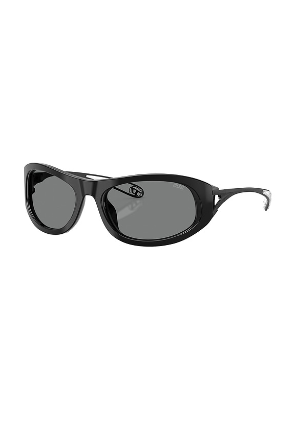 view 2 of 3 Rectangular Sunglasses in Black