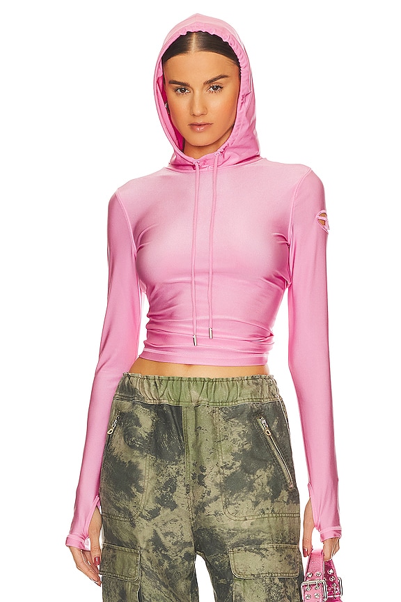 view 2 of 7 Metal Hoodie in Pink