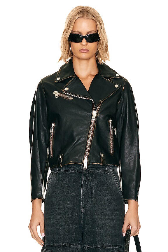 view 2 of 5 Edme Leather Jacket in Black