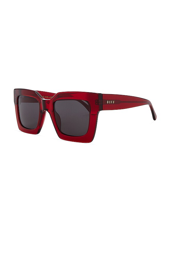 view 2 of 3 Dani Sunglasses in Carmine & Grey Polarized