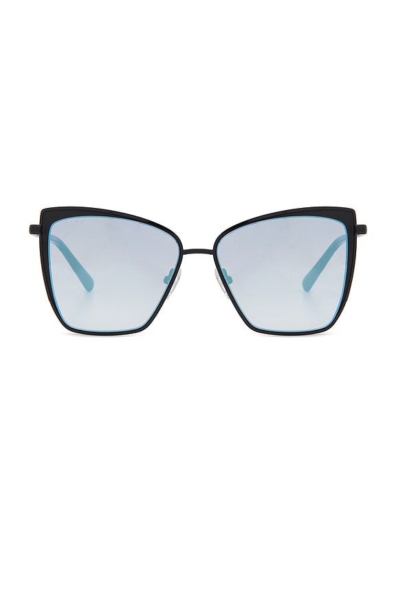 DIFF EYEWEAR Becky in Black & Flash Grey Gradient | REVOLVE
