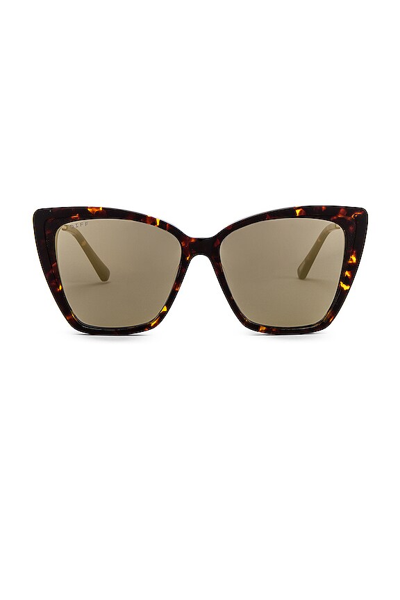 view 1 of 3 LUNETTES DE SOLEIL BECKY II in Dark Tort & Gold Mirror