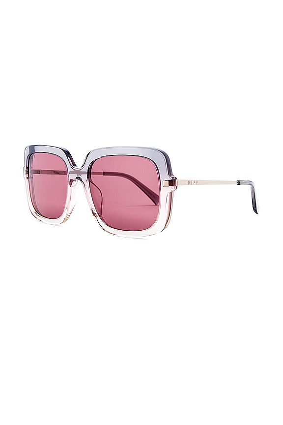 view 2 of 3 LUNETTES DE SOLEIL SANDRA in Black Smok, Vintage Rose, & Mauve