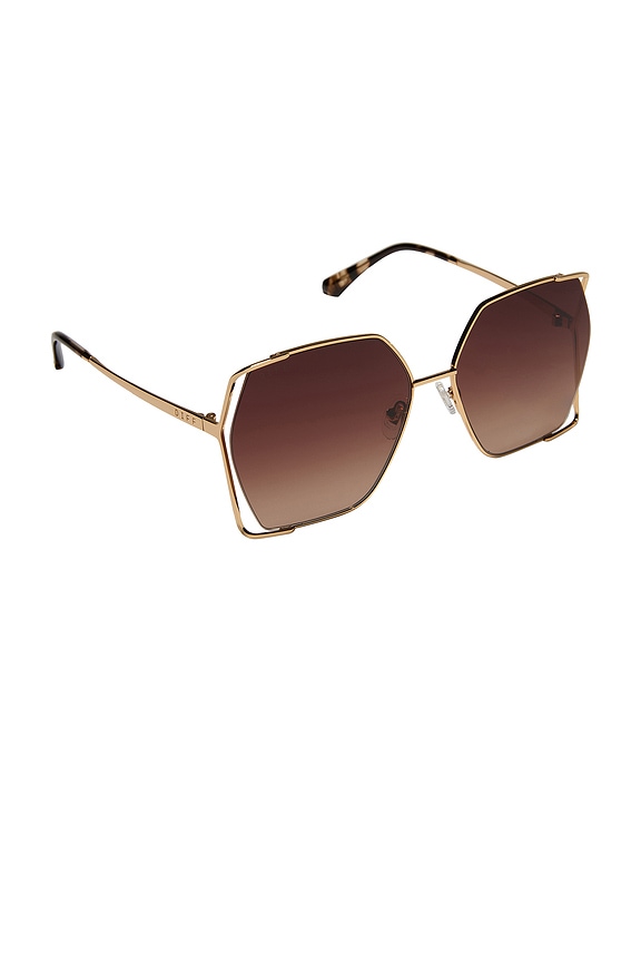 view 2 of 4 Donna IV Sunglasses in Gold & Brown Gradient