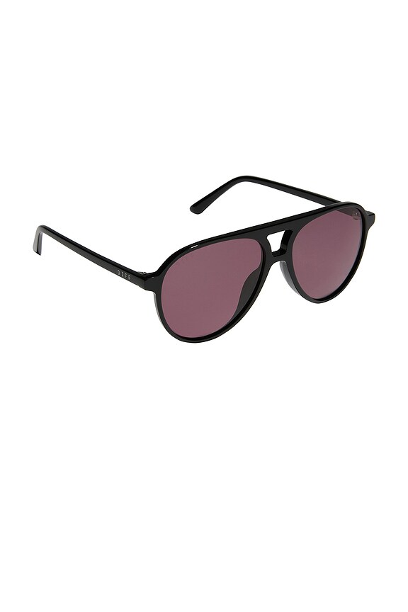 view 2 of 4 Tosca II Sunglasses in Black, Aubergine, & Silver Flash
