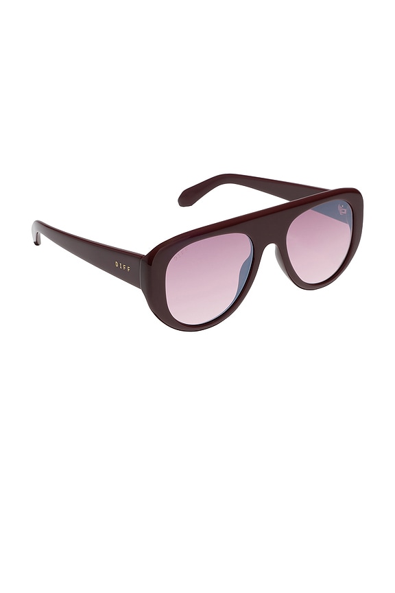 view 2 of 3 Morgan Sunglasses in Ruby Red & Burgundy Gradient