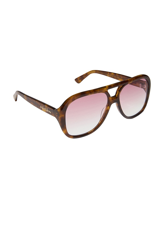 view 2 of 3 X For Love & Lemons Acetate Aviator Sunglasses in Tort