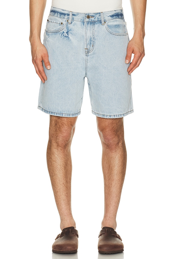 view 1 of 4 SHORT EN JEAN in Light Blue