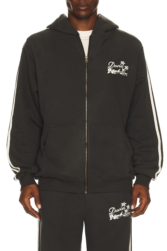 view 2 of 4 Duvin Oasis Full Zip Hoodie in Black