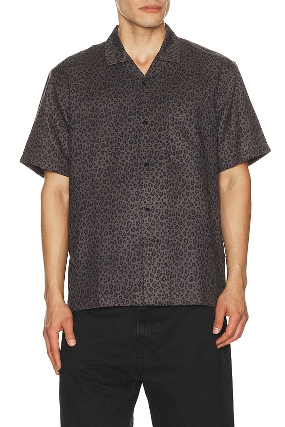 view 1 of 4 Black Cat Button Up Shirt in Black