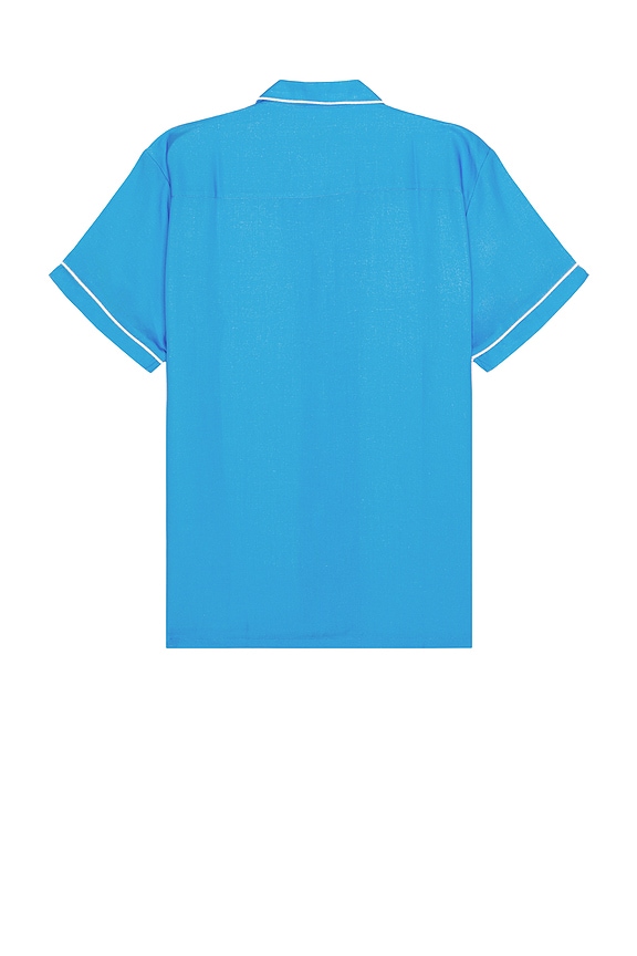 view 2 of 3 Poolside Retro Button Up Shirt in Blue