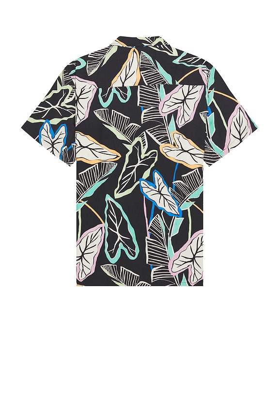 view 2 of 3 Neon Palm Button Up Shirt in Black