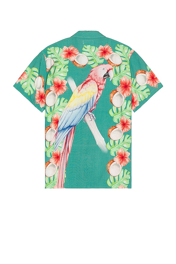 view 1 of 3 Tropical Coconut Button Up Shirt in Teal