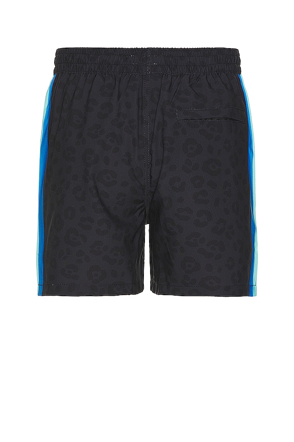 view 2 of 4 Leopard Swim Short in Black