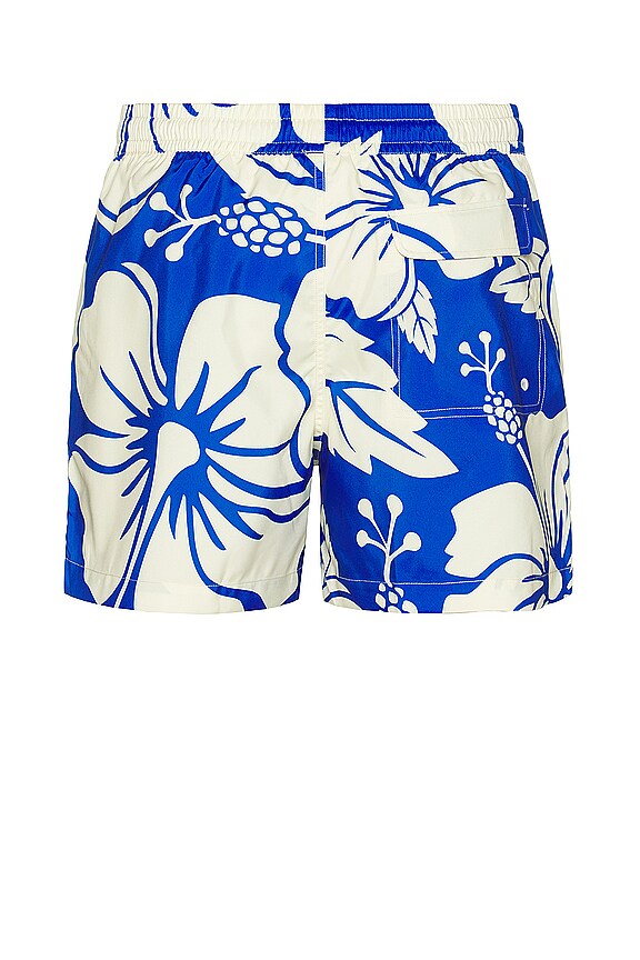 view 2 of 4 Trouble in Paradise Swim Short in Blue & Yellow