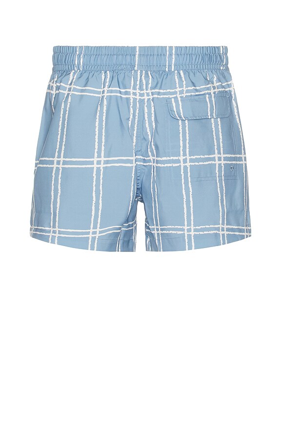 view 2 of 4 Grid Swim Short in Blue