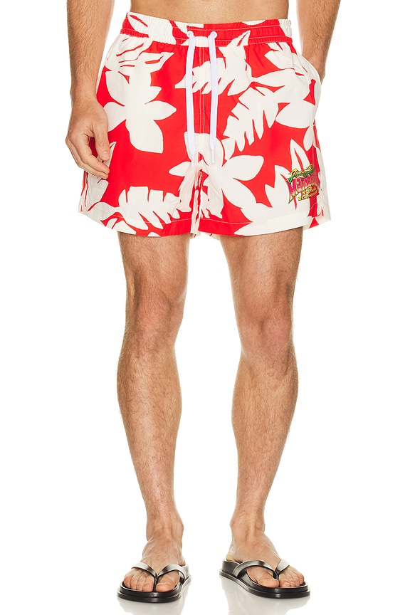 view 1 of 5 x Jimmy Buffett's Margaritaville Beach Club Swim Short in Red