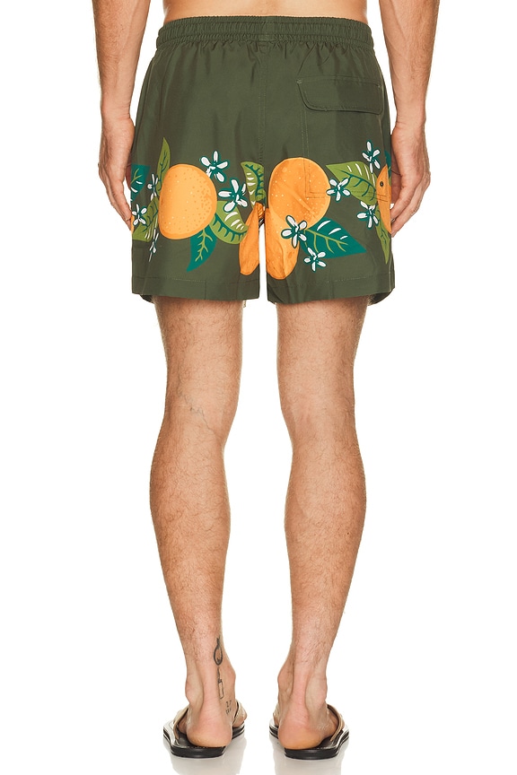 view 2 of 5 Tropical Orange Swim Short in Orange