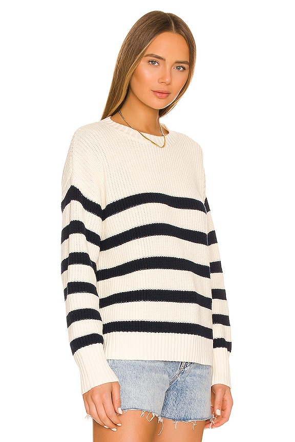 view 2 of 4 Striped Sailor Sweater in Ecru & Navy stripe
