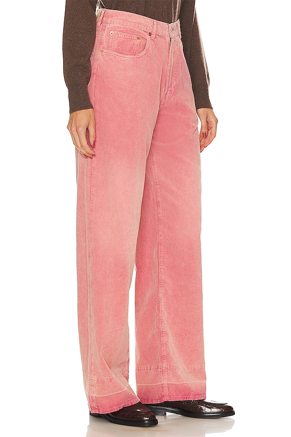 view 2 of 4 PANTALON JAMBES LARGES TERI in Faded Pink Corduroy