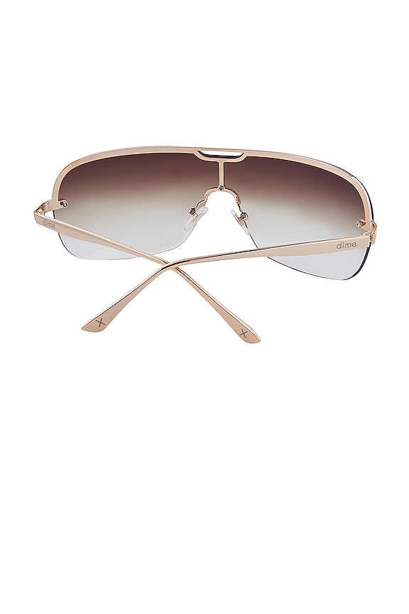 view 2 of 2 LUNETTES DE SOLEIL WILSHIRE in Shiny Gold & Sharp Dark Brown