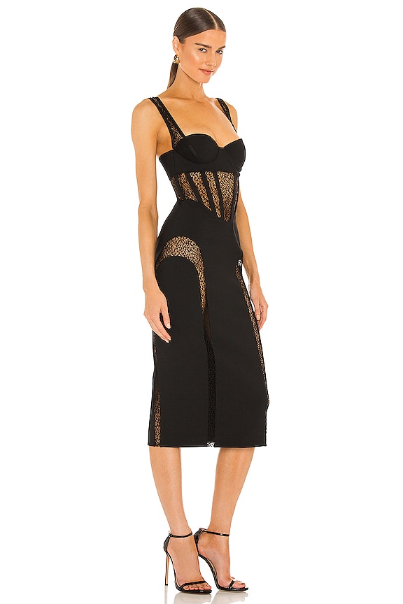 view 2 of 3 Suspended Corset Dress in Black