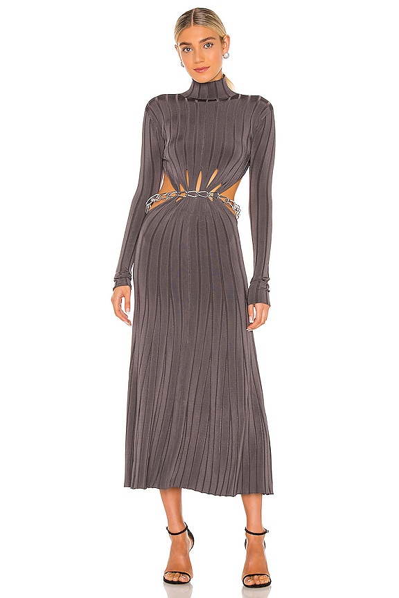 view 2 of 3 Chain Link Dress in Smoke