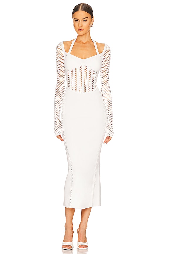 view 1 of 3 Column Corset Dress in Ivory