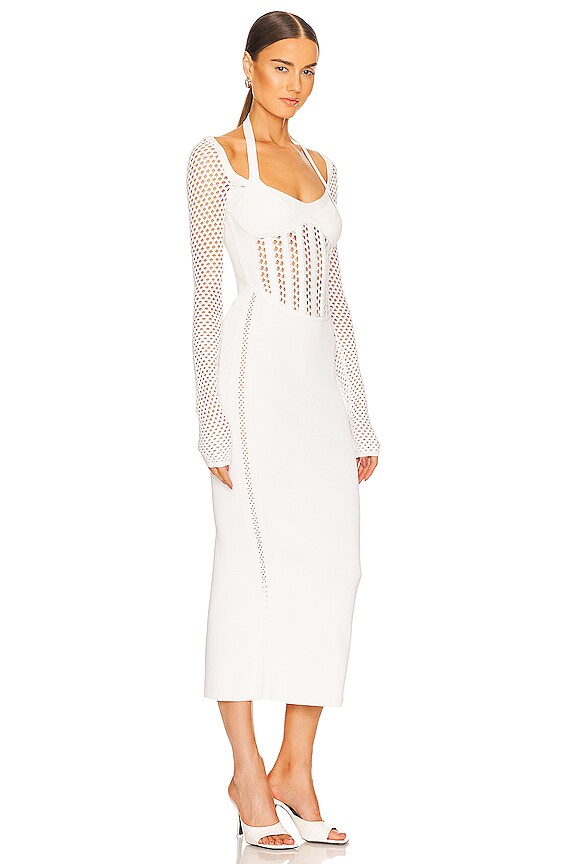 view 2 of 3 Column Corset Dress in Ivory