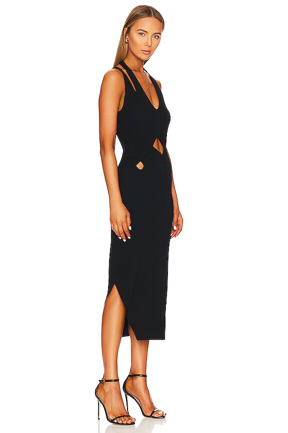 view 2 of 3 VESTIDO MIDI LOCK SLIT in Black & Navy