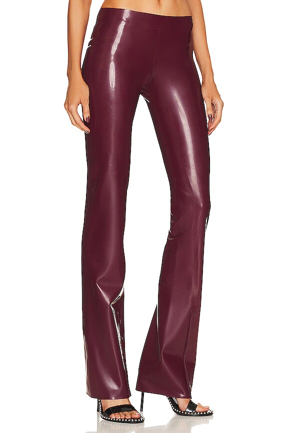 view 2 of 4 PANTALON LATEX SNAP in Oxblood