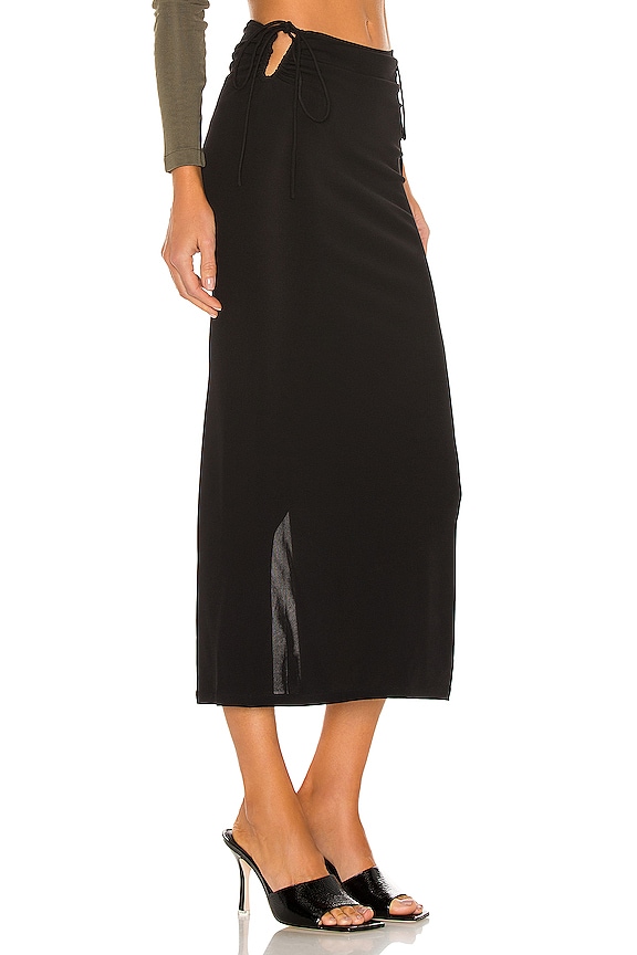 view 2 of 4 Wire Jersey Skirt in Black