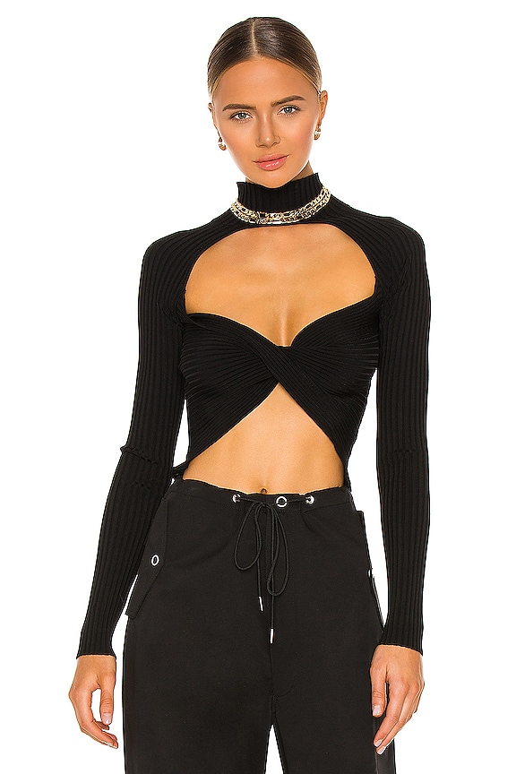 view 1 of 4 Twist Back Top in Black
