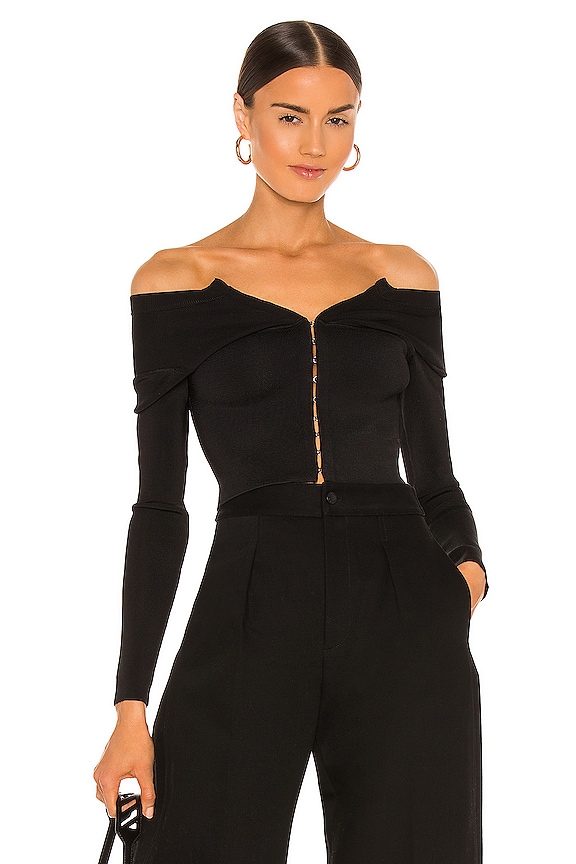 view 1 of 5 Open Neck Bustier in Black