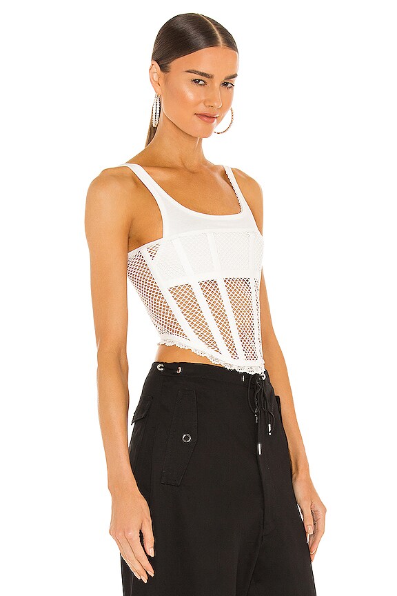 view 2 of 4 Net Lace Suspended Corset Top in Ivory