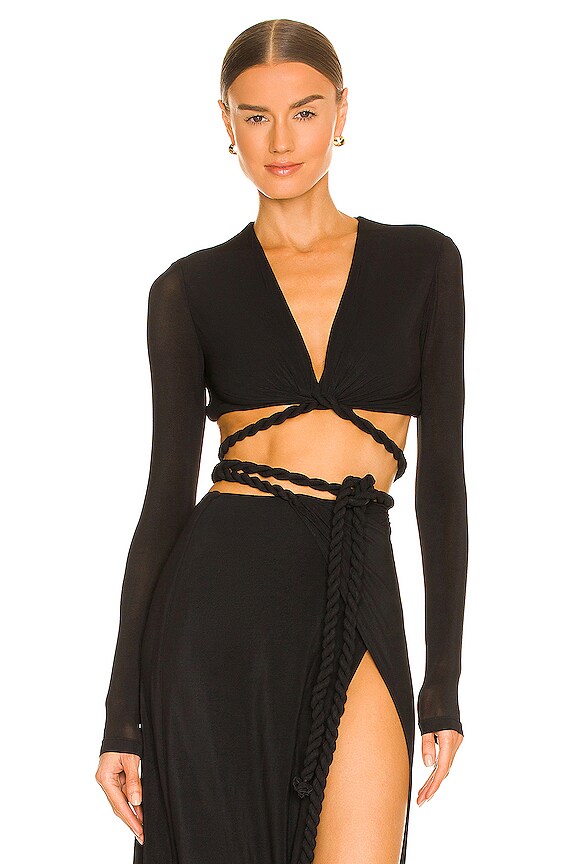 view 1 of 4 Rope Wrap Top in Black