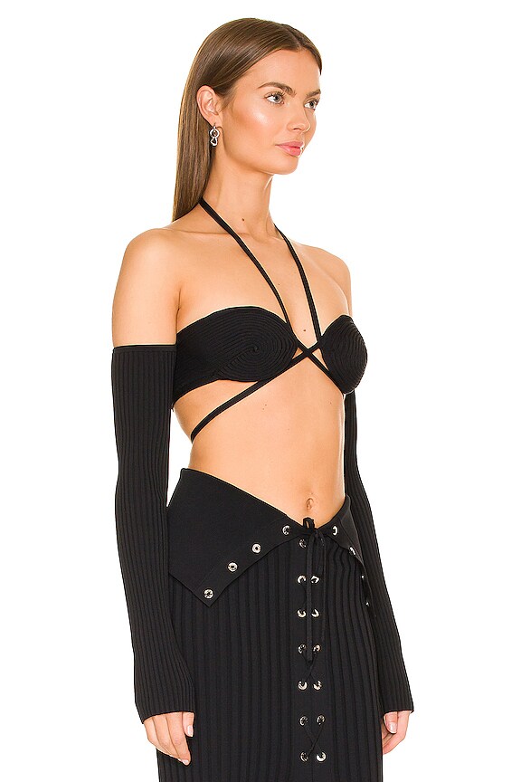 view 2 of 4 Spiral Rib Bralette in Black