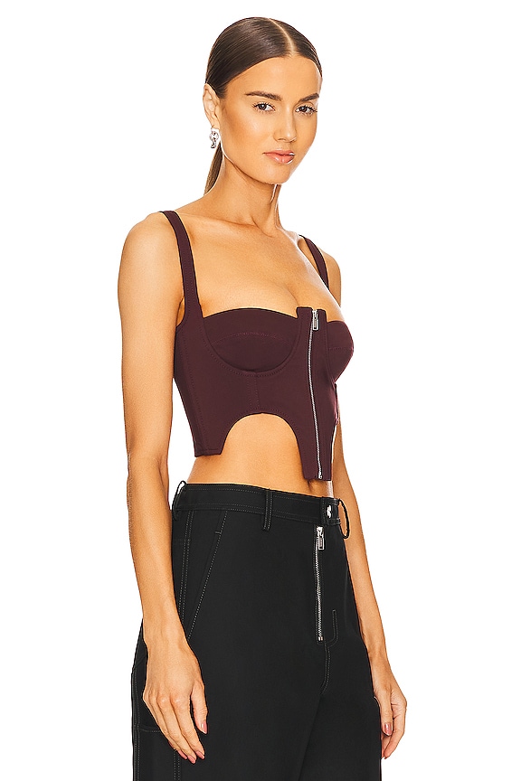 view 2 of 4 TOP BUSTIER DOUBLE ARCH in Oxblood