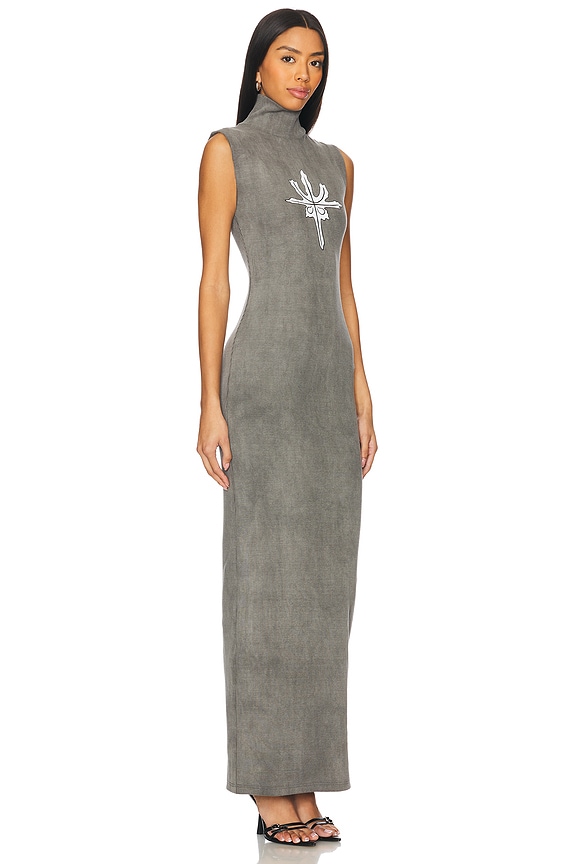 view 2 of 3 Trident Knit Long Dress in Grey