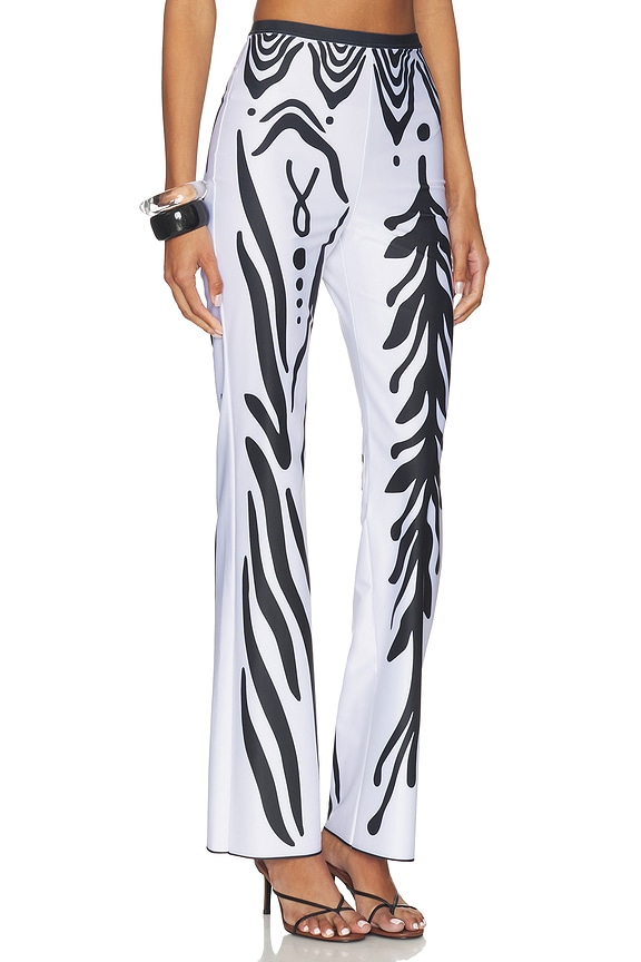 view 2 of 6 Iris Lycra Long Trouser in Black & White
