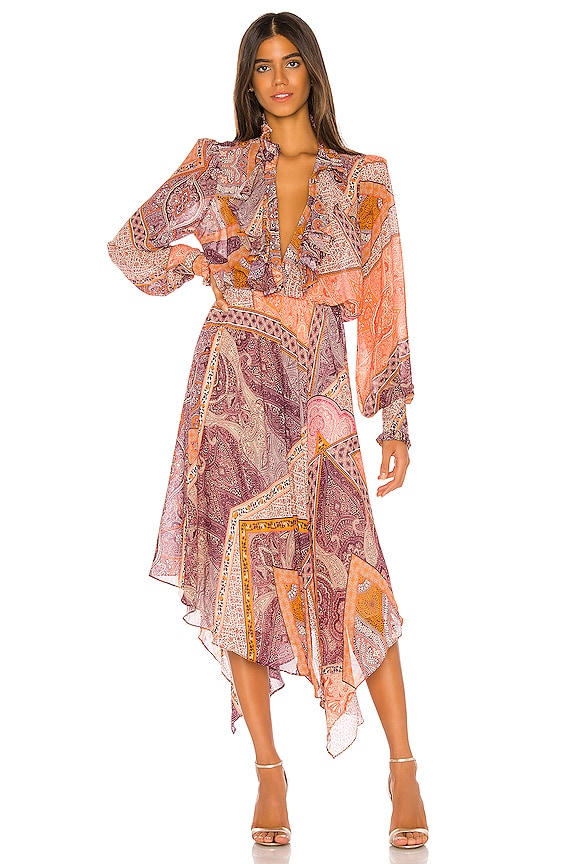 view 1 of 4 VESTIDO MIDI in Orchid Paisley