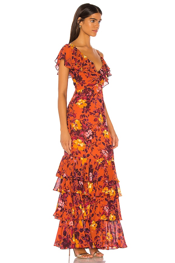 view 2 of 3 ROBE DE SOIRÉE in Rust Vanishing Floral