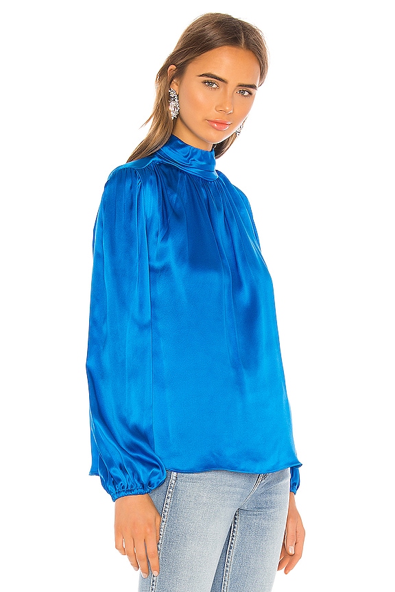 view 2 of 4 Turtleneck Blouse in Azure Blue