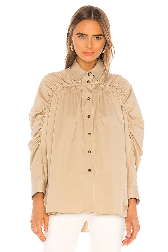 view 2 of 5 Ruched Blouse in Khaki