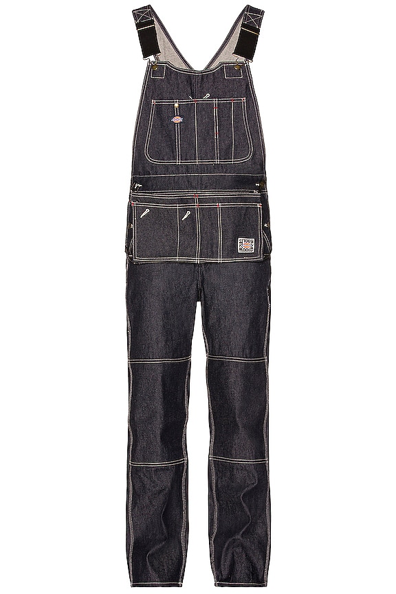 view 1 of 4 100 Denim Bib Overall in Indigo Blue
