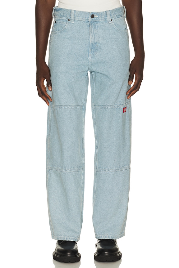 view 1 of 6 Loose Straight Double Knee Jean in Denim Vintage Wash